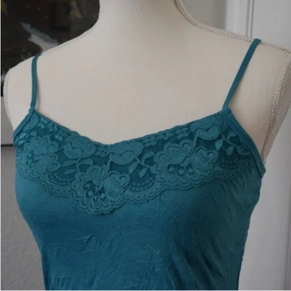 Maurices Blue Turquoise Lace Camisole with Adjustable Straps Size S - Picture 2 of 7